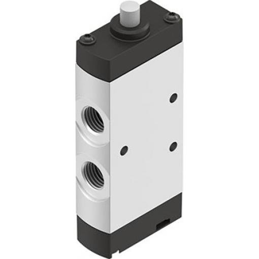 Pneumatický ventil s ručním ovládáním, řada: VMEF Plunžr G 1/4 G, materiál tělesa: Hliníková slitina 8031304, teplotní