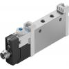 Elektromagnetický ventil 5/2, řada: VUVG Metrické Solenoid, max. průtok: 190 L/min Festo 24 V dc