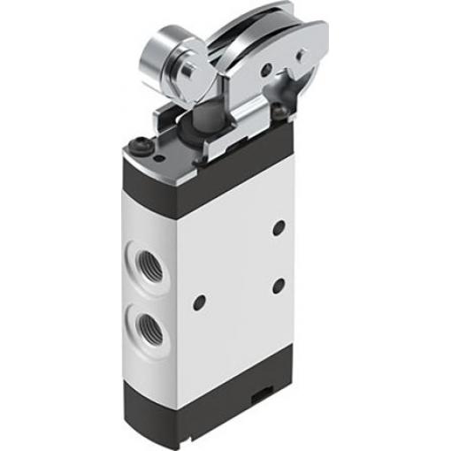 Pneumatický ventil s ručním ovládáním, řada: VMEF Páka s válečkem G 1/8 G, materiál tělesa: Hliníková slitina 8049238,