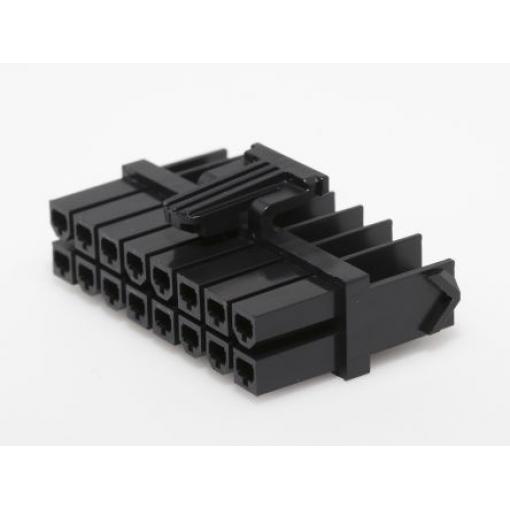 Molex Ochranný kryt konektoru, řada: Mini-Fit Vnější, rozteč: 4.2 mm, počet kontaktů: 16, počet řad: 2, orientace těla: