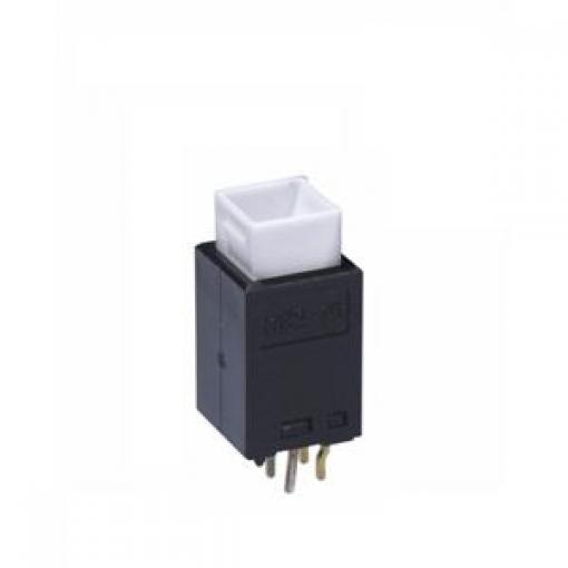 NKK Switches Tlačítkový spínač, řada: HB SPST Průchozí otvor Vyp-zap Osvětlené 8 mm, barva LED: Červená, Zelená 28 V dc