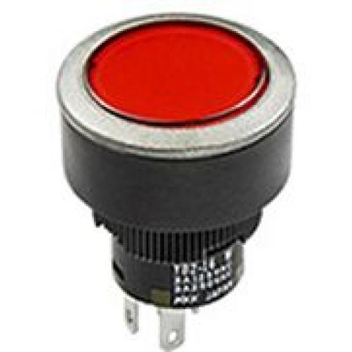 NKK Switches Tlačítkový spínač, řada: YB IP65 SPDT Panel zap-zap Osvětlené 15 mm 3 A 30 V dc 125 V ac