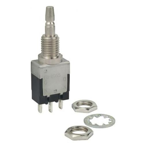 NKK Switches Tlačítkový spínač, řada: EB SPDT zap-zap 6.4 mm 3 A 28 V dc 125 V ac