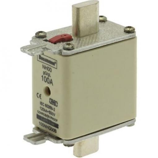 Pojistka s centrovanými vývody 100A NH00 gG Eaton 500V ac