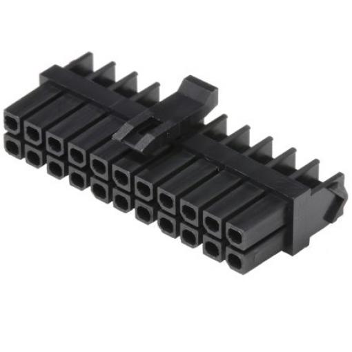 Molex Ochranný kryt konektoru, řada: Micro-Fit Vnější, rozteč: 3 mm, počet kontaktů: 22, počet řad: 2, orientace těla: