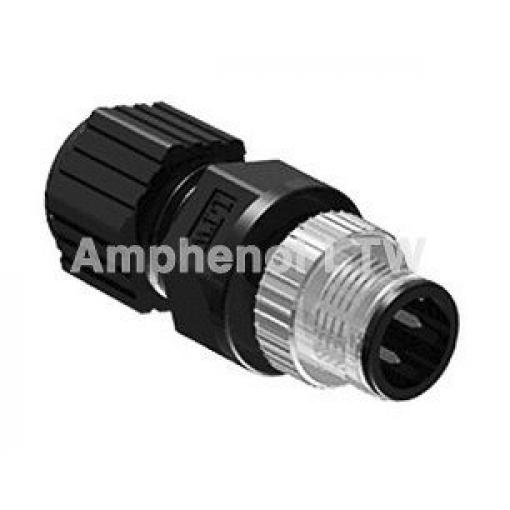 Kulatý konektor, počet kontaktů: 4, Kabel, velikost: M12 Amphenol Industrial, pohlaví kontaktu: Vnější, orientace těla: