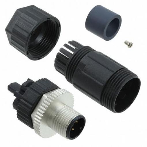 Kulatý konektor, počet kontaktů: 5, Kabel, velikost: M12 Amphenol Industrial, pohlaví kontaktu: Vnější, orientace těla: