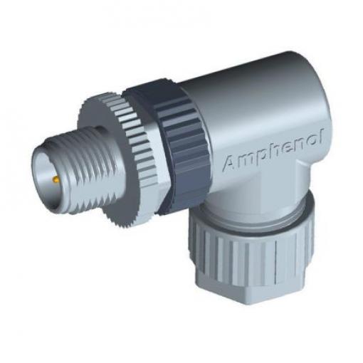 Kulatý konektor, počet kontaktů: 5, Kabel, velikost: M12 Amphenol Industrial, pohlaví kontaktu: Vnější, orientace těla: