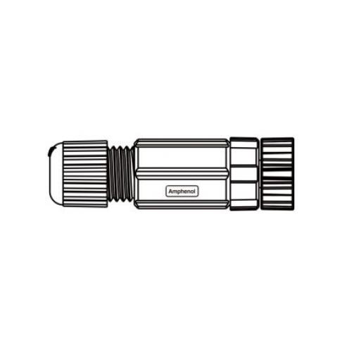 Kulatý konektor, počet kontaktů: 4, Kabel, velikost: M8 Amphenol Industrial, pohlaví kontaktu: Vnitřní, orientace těla:
