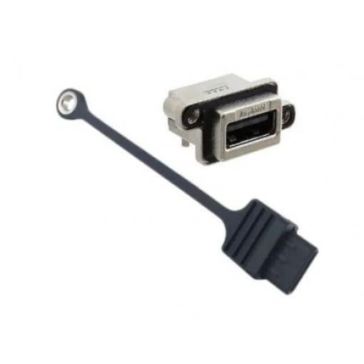 Amphenol Communications Solutions Konektor USB, řada: MUSB Vnitřní, počet portů: 1portový, orientace těla: Pravý úhel