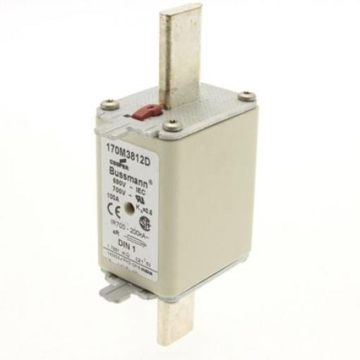 Pojistka s centrovanými vývody 100A NH1 Rychlá akce aR Eaton 690V ac