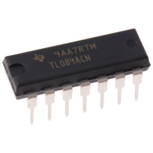AEC-Q100 Texas Instruments Operační zesilovač TL084ACN 3 MHz 15 V, PDIP, počet kolíků: 14 kolíkový