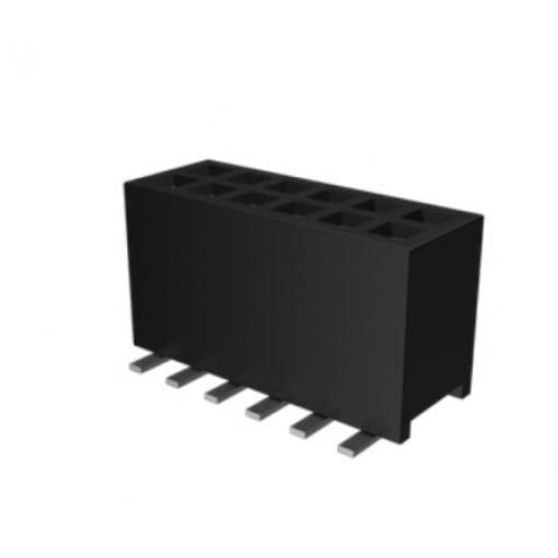 Patice PCB, řada: Minitek, orientace těla: Rovný, rozteč: 1.27 mm Deska-deska, počet kontaktů: 14, počet řad: 2, Povrch