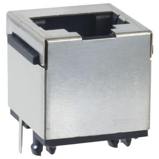 Amphenol Communications Solutions Konektor RJ45, řada: 94152 Vnitřní Cat3, Cat5, počet cest: 8, Svislé, Průchozí otvor