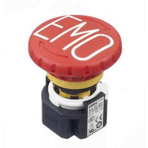 Idec XA Uvolnění kroucením Tlačítko nouzového vypínače Montáž do panelu 16 mm 2 NC IP65