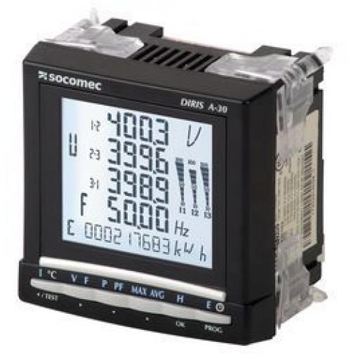 Elektroměr, řada: A41 Podsvícení LCD 3fázový Digitální Impulzový výstup výška číslice 85 mm, výška výřezu: 96 mm, šířka