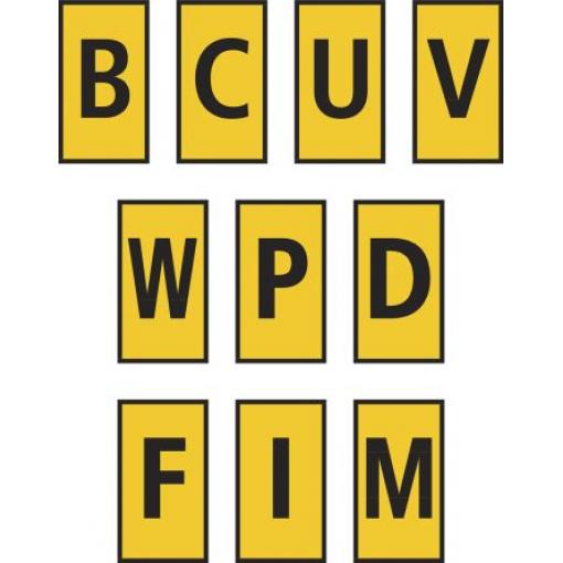 Označovač kabelu, řada: WIC0 Zaklapávací barva Černá 3 mm x 5mm HellermannTyton Žlutá C, W, F, I, M, P, V, B, U, D 2.2