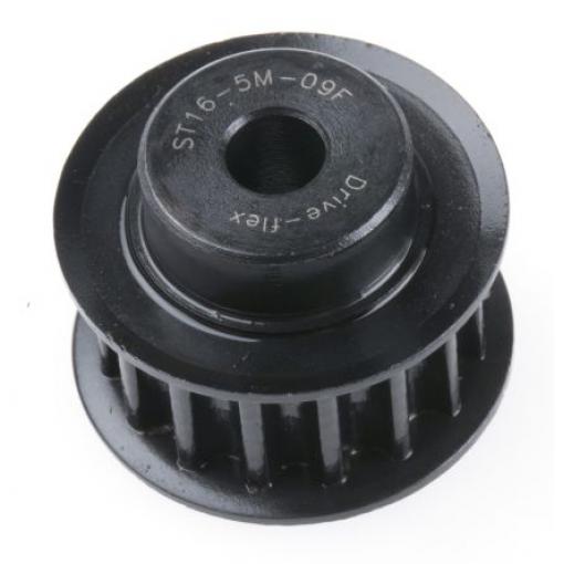 RS PRO Řemenice rozvodového řemenu, Ocel 16 zubů 9 mm rozteč 5 mm, vývrt: 6 mm