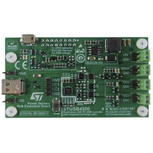 Komunikační a bezdrátový vývojový nástroj pro Napájení USB L7985 Vyhodnocovací deska pro regulátor dodávky napájení USB