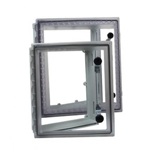 Fibox Regálový panel 19in Přední dvířka, Polyuretan 295 mm 87.6 mm