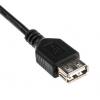 RS PRO Kabel USB do zásuvky IC Vnější, A: USB typu A, 250 mm Vnitřní, Černá, B: USB typu A