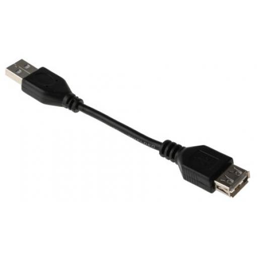RS PRO Kabel USB do zásuvky IC Vnější, A: USB typu A, 120 mm Vnitřní, Černá, B: USB typu A