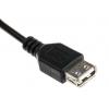 RS PRO Kabel USB do zásuvky IC Vnější, A: USB typu A, 1 m Vnitřní, Černá, B: USB typu A