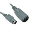 RS PRO Kabel KVM Vnější, A: PS/2, B: Mini DIN Vnitřní 150 mm, Šedá