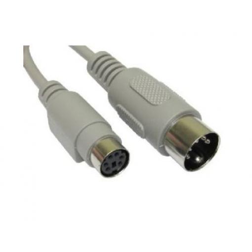 RS PRO Kabel KVM Vnější, A: PS/2, B: Mini DIN Vnitřní 150 mm, Šedá