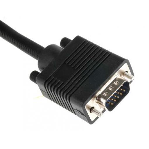 RS PRO, A: Vnější VGA, B: Vnější VGA Kabel VGA 5 m, Černá