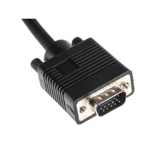 RS PRO, A: Vnější VGA, B: Vnější VGA Kabel VGA 15 m, Černá