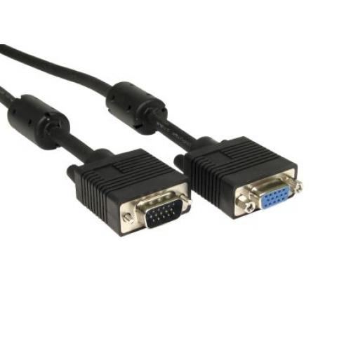 RS PRO, A: Vnější VGA, B: Vnitřní VGA Kabel VGA 3 m, Černá