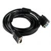 RS PRO, A: Vnější VGA, B: Vnitřní VGA Kabel VGA 5 m, Černá