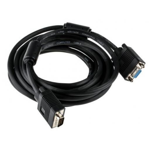 RS PRO, A: Vnější VGA, B: Vnitřní VGA Kabel VGA 5 m, Černá
