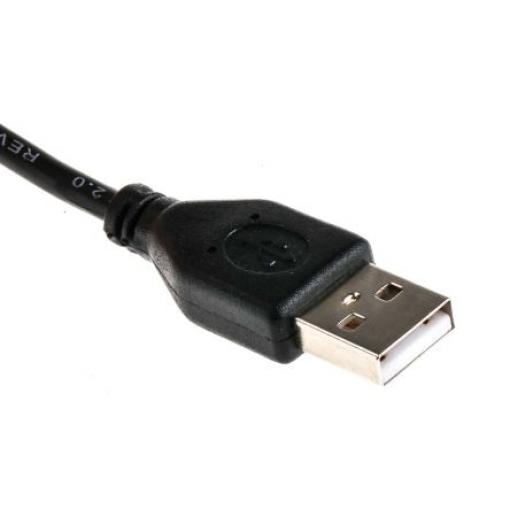 RS PRO Kabel USB do zásuvky IC Vnější, A: USB typu A, 1.8 m Vnější, Černá, B: USB typu A