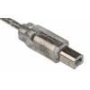 RS PRO Kabel USB do zásuvky IC Vnější, A: USB typu A, 1 m Vnější, Průhledné, B: USB B