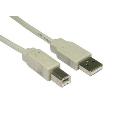 RS PRO Kabel USB do zásuvky IC Vnější, A: USB typu A, 1.8 m Vnější, Šedá, B: USB B
