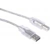 RS PRO Kabel USB do zásuvky IC Vnější, A: USB typu A, 3 m Vnější, Průhledné, B: USB B