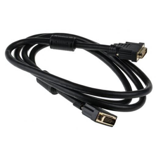 RS PRO, A: Vnější DVI-I, B: Vnější DVI-I 2 m Kabel DVI, Černá, Polyvinylchlorid