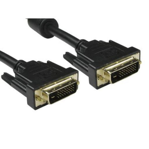 RS PRO, A: Vnější Duální propojení DVI-D, B: Vnější DVI-D 1 m Kabel DVI, Černá, Polyvinylchlorid
