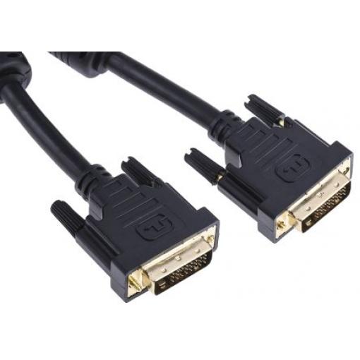 RS PRO, A: Vnější Duální propojení DVI-D, B: Vnější DVI-D 2 m Kabel DVI, Černá, Polyvinylchlorid