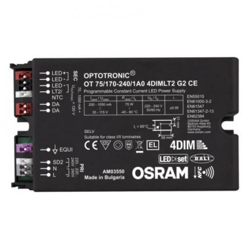 Budič LED, řada: OPTOTRONIC NFC 4052899981942  35 → 115V 70 → 1050mA 75W IP20 konstantní proud Osram