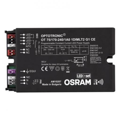 Budič LED, řada: OPTOTRONIC NFC 4052899541092  35 → 115V 70 → 1050mA 75W IP20 konstantní proud Osram