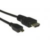 RS PRO, řada: CDLHD 1.5 m, A: Vnější HDMI, B: Vnější Micro HDMI