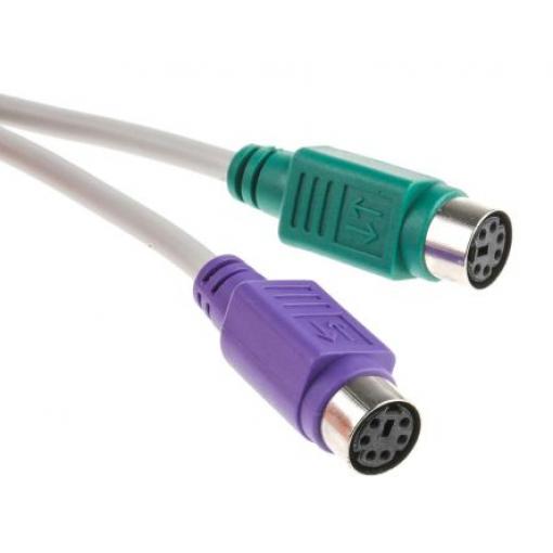 RS PRO Sestava smíšených kabelů KVM Vnější, A: USB typu A, B: PS2 x 2 Vnitřní 300 mm, Šedá