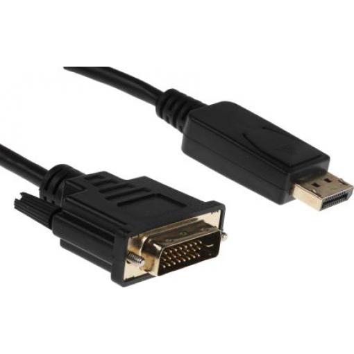 RS PRO, A: Vnější Display Port, B: Vnější DVI-D, Polyvinylchlorid DisplayPort Kabely 1 m