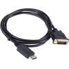 RS PRO, A: Vnější Duální propojení DVI-D, B: Vnější DVI-D, Polyvinylchlorid DisplayPort Kabely 3 m