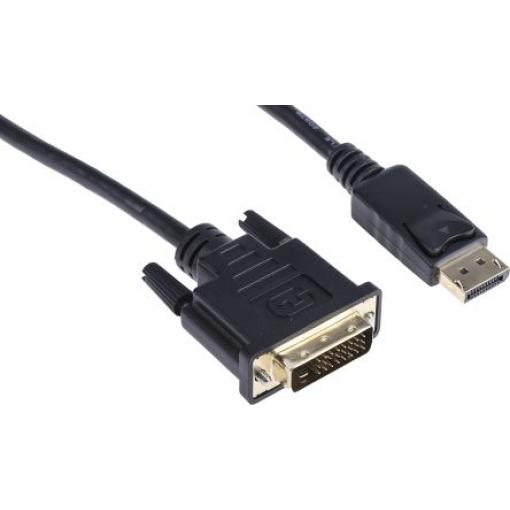 RS PRO, A: Vnější Duální propojení DVI-D, B: Vnější DVI-D, Polyvinylchlorid DisplayPort Kabely 3 m