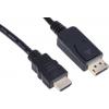 RS PRO, A: Vnější Display Port, B: Vnější HDMI, Polyvinylchlorid DisplayPort Kabely 5 m