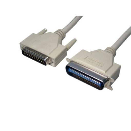 RS PRO Paralelní kabel Centronic, D-sub 25kolíkový 3 m, A: Vnější, Šedá C36